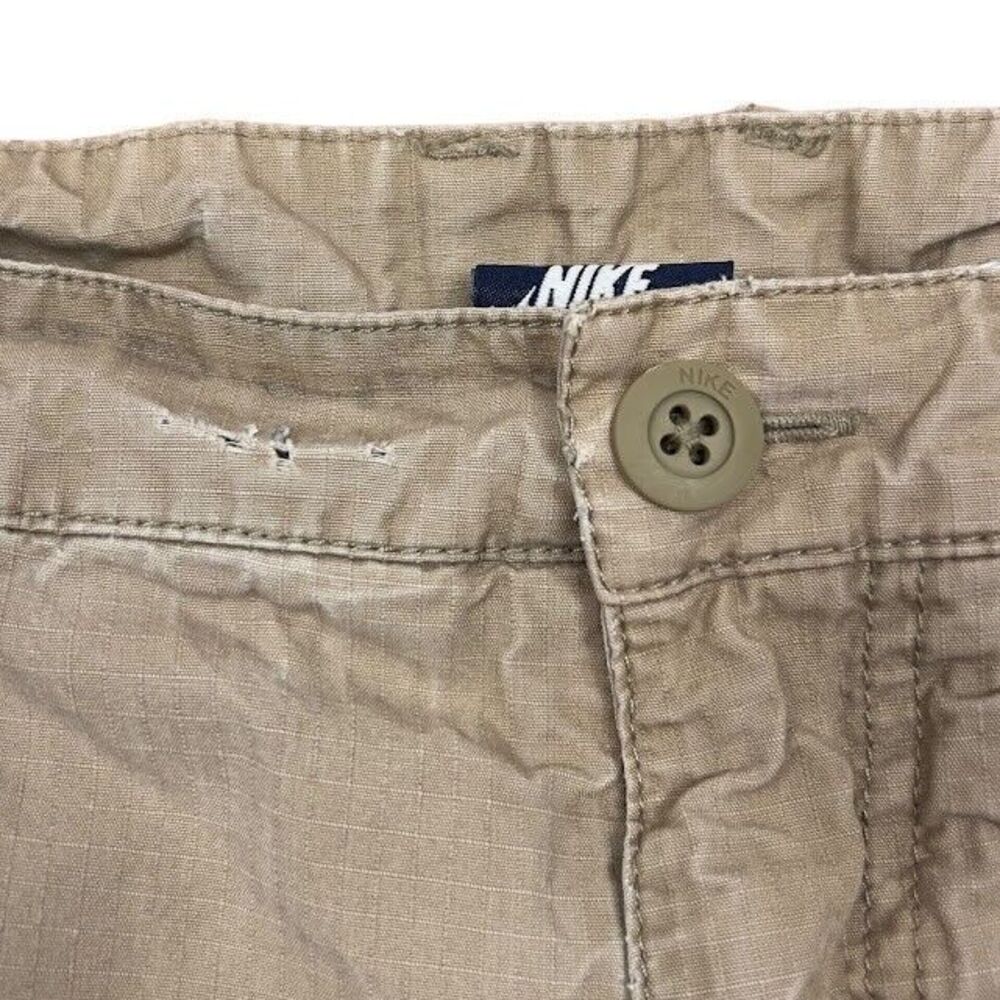 Nike Ripstop Cargo Shorts 10" Mens Size 36 Tan Outdoor Streetwear Skater READ - Picture 10 of 11